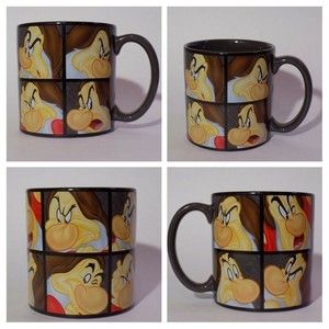 Disney Parks Snow White and the Seven Dwarfs Grumpy College Coffee Mug Cup 14oz